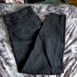 Sky high skinny black jeans,  20 tall